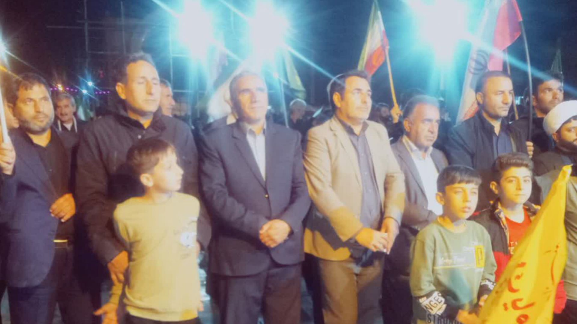 راهپیمایی مردم منطقه کوهنانی در شب سی و چهارم 