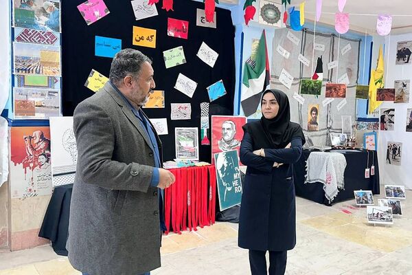 نمایشگاه غزه در مدرسه شهدای گمنام شهر پرند