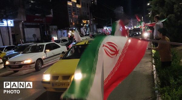 مراسم باشکوه وداع با پیکر دو شهید مطهر در نیشابور 