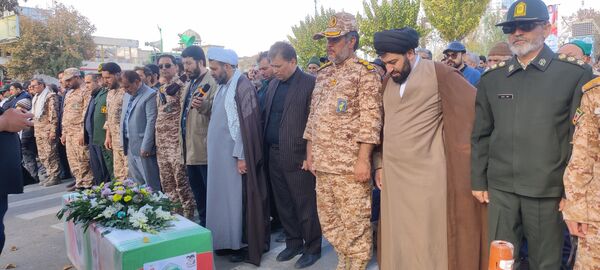 وداع با پیکر جانباز شهید، عبدالحسین خاکشور در شهرستان شیروان