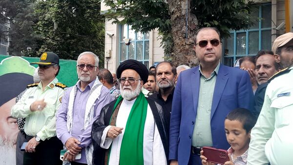  حضور بی نظیر مردن نیشابور در راهپیمایی بر علیه حمله رژیم صهیونسیتی