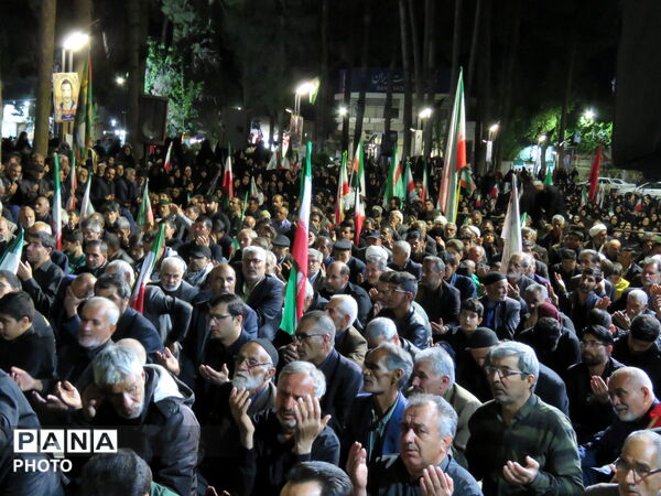 خروش مردم  خلیل آباد در حمایت از رزمندگان اسلام