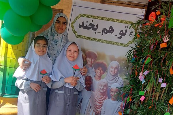حمایت دانش‌آموزان دبستان کودک مسلمان شهرستان قرچک از کودکان مظلوم غزه