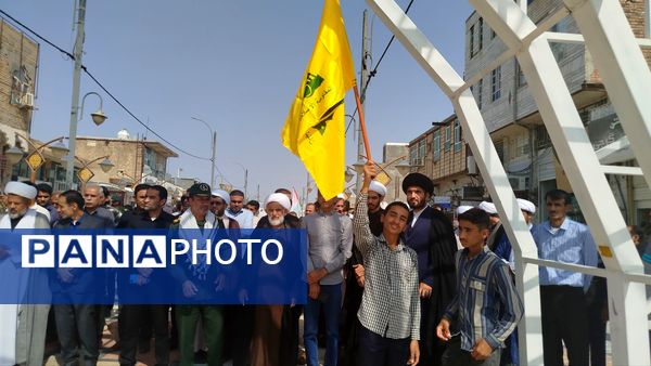 تجمع مردم قلعه‌گنج در محکومیت اسرائیل و ترور شهید سیدحسن نصرالله