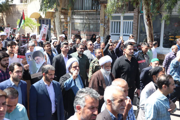 راهپیمایی روز قدس در شهر قنوات قم