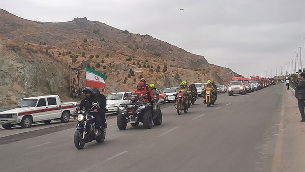 رژه ناوگان خودرویی آتش‌نشانی مشهد 