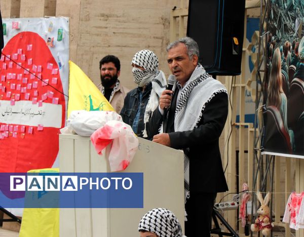 غرش خشم انقلابی دانشجویان دانشگاه آزاد مشهد علیه صهیونیسم و فریاد همبستگی با غزه