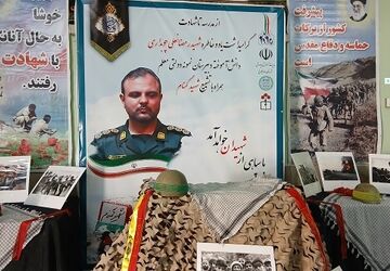 مراسم گرامیداشت شهید رمضانعلی چوبداری و تشییع شهید گمنام در دبیرستان معلم ساوجبلاغ 