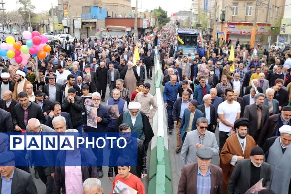 حضور پر شور مردم شهرستان قدس در راهپیمایی روز قدس