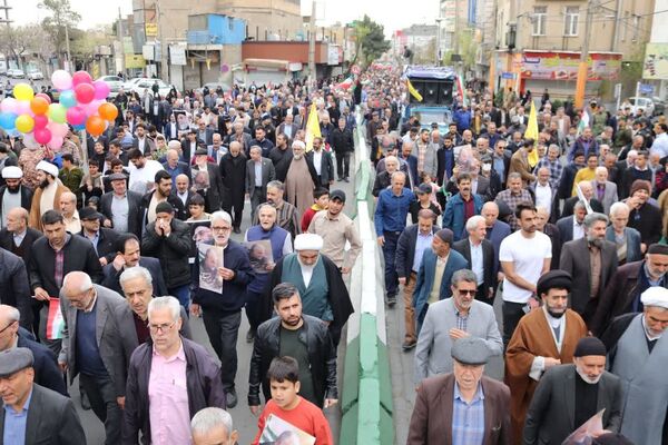 حضور پر شور مردم شهرستان قدس در راهپیمایی روز قدس