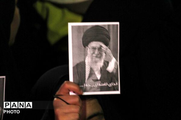 راهپیمایی مردم شهرستان خلیل آباد در پی شهادت جانسوز رهبر معظم انقلاب