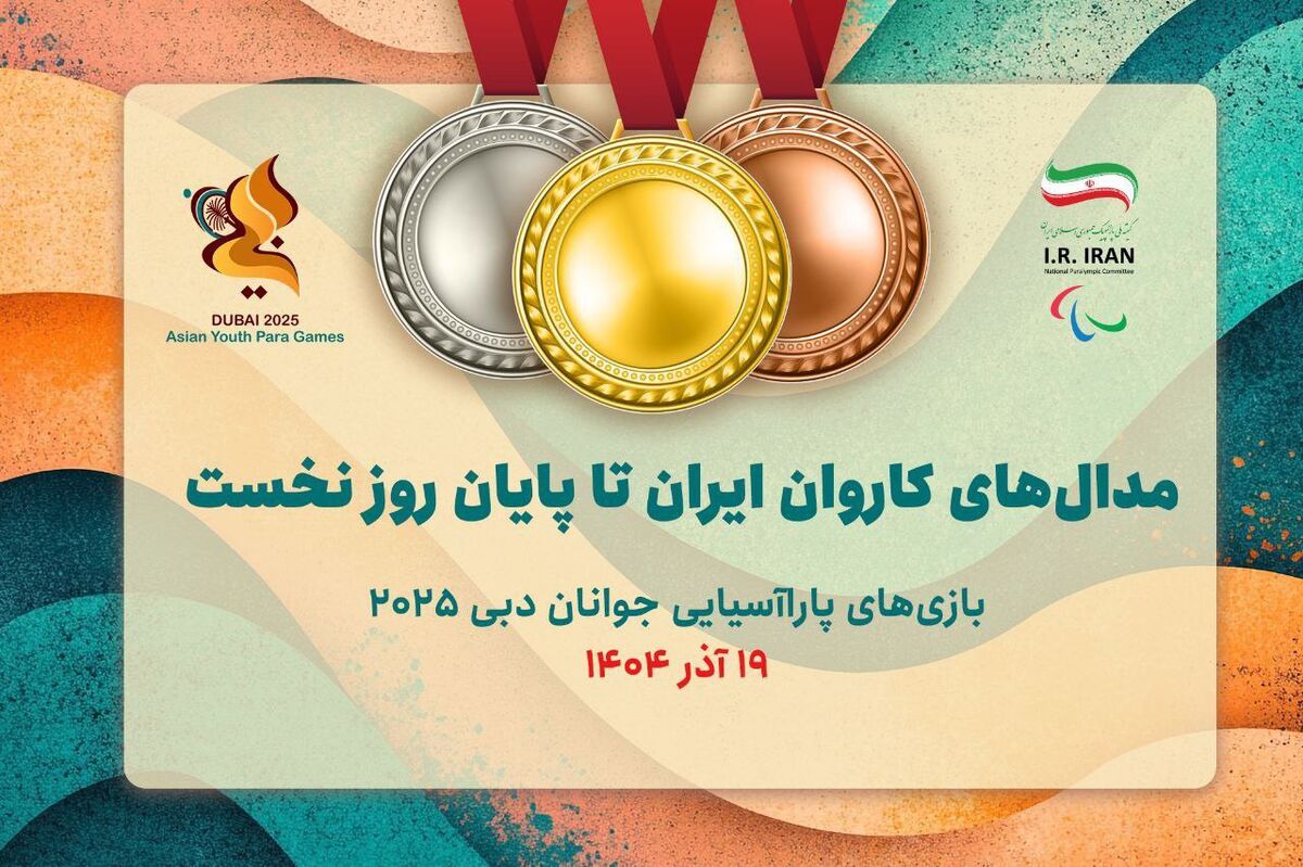 ۳ طلا و ۲ نقره دستاورد کاروان ایران در اولین روز بازی‌های پاراآسیایی جوانان دبی۲٠۲۵ 