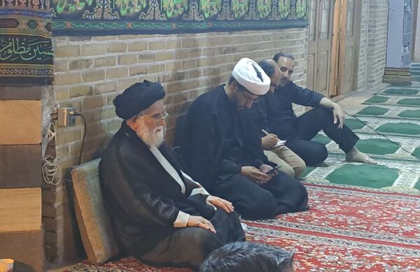 مراسم وداع با شهید امنیت هادی میرآبادی در مسجد جامع شهرستان نیشابور 