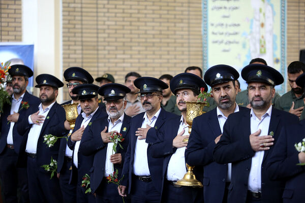 آیین گرامیداشت سالروز طوفان الاقصی با حضور کارکنان پلیس در قم