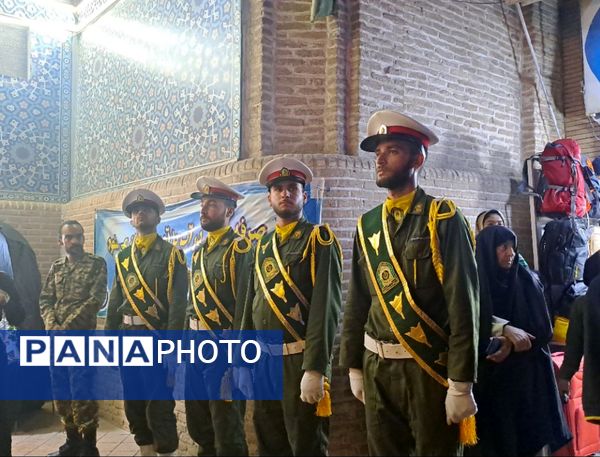 مراسم وداع با شهید امنیت هادی میرآبادی در مسجد جامع شهرستان نیشابور 