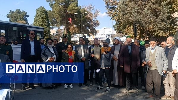 راهپیمایی مردم نیشابور و اعلام حمایت خود از مردم مظلوم عزه و لبنان 