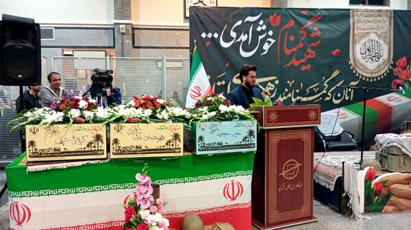 آیین استقبال از ۶ شهید گمنام در استان چهارمحال و بختیاری