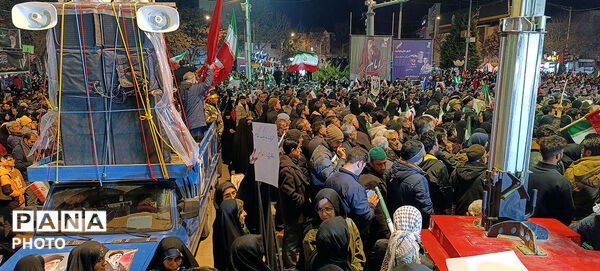 وداع مردم شریف عزدار شهرستان با دو شهید جنگ صهیونیستی 
