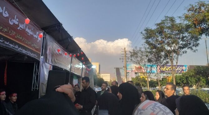 موکب های خدمت‌رسانی به زائران مراسم تشییع در پردیس