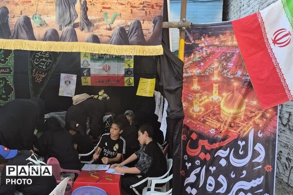 حضور پرشور دانش آموزان ناحیه دو شهرری در مسیر خدمت رسانی به جاماندگان اربعین حسینی 
