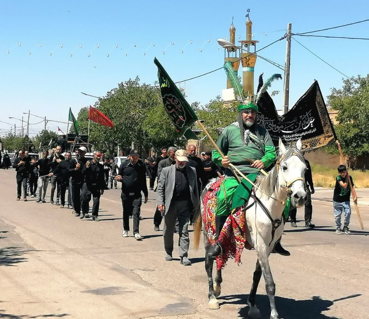 عزاداری روز تاسوعای حسینی در شهرستان بام و صفی آباد