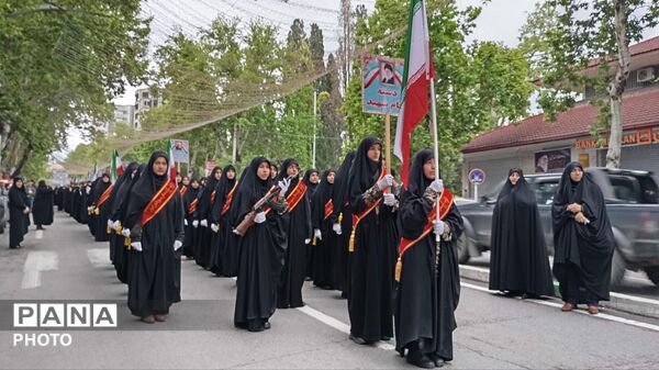 رژه اقتدار دختران معصومی در گرگان