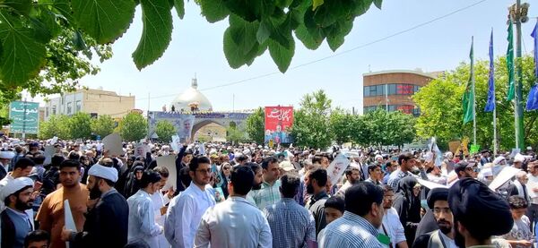 خروش مردم انقلابی قم در اعلام انزجار از جنایات رژیم صهیونیستی 
