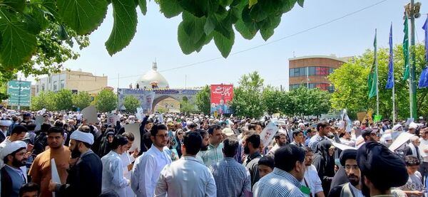 خروش مردم انقلابی قم در اعلام انزجار از جنایات رژیم صهیونیستی 