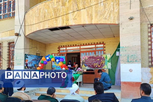 مراسم بازگشایی مدارس و گرامیداشت هفته دفاع مقدس در ثلاث باباجانی 