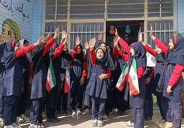 اعلام حضور دانش‌آموزان دبستان توحید جهت شرکت در راهپیمایی ۲۲ بهمن