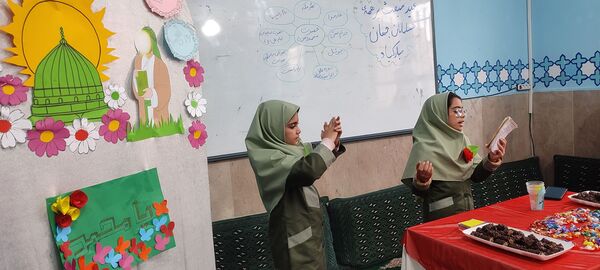 جشن مبعث در مدرسه شهید معظم شهرستان قدس