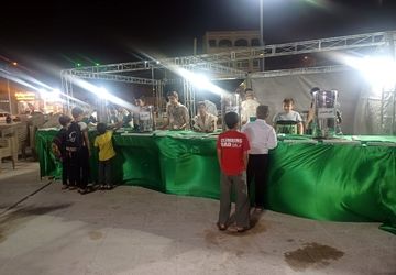 برپایی موکب پذیرایی به مناسبت دهه کرامت در شهرستان‌ زارچ