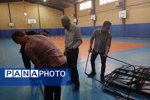 برگزاری آزمون عملی استخدامی تربیت بدنی در سالن فتح المبین ناحیه دو شهرری 