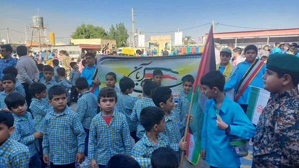 راهپیمایی ۱۳ آبان در منطقه شبانکاره 