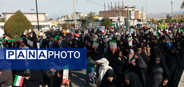 راهپیمایی پرشور مردم جیرفت