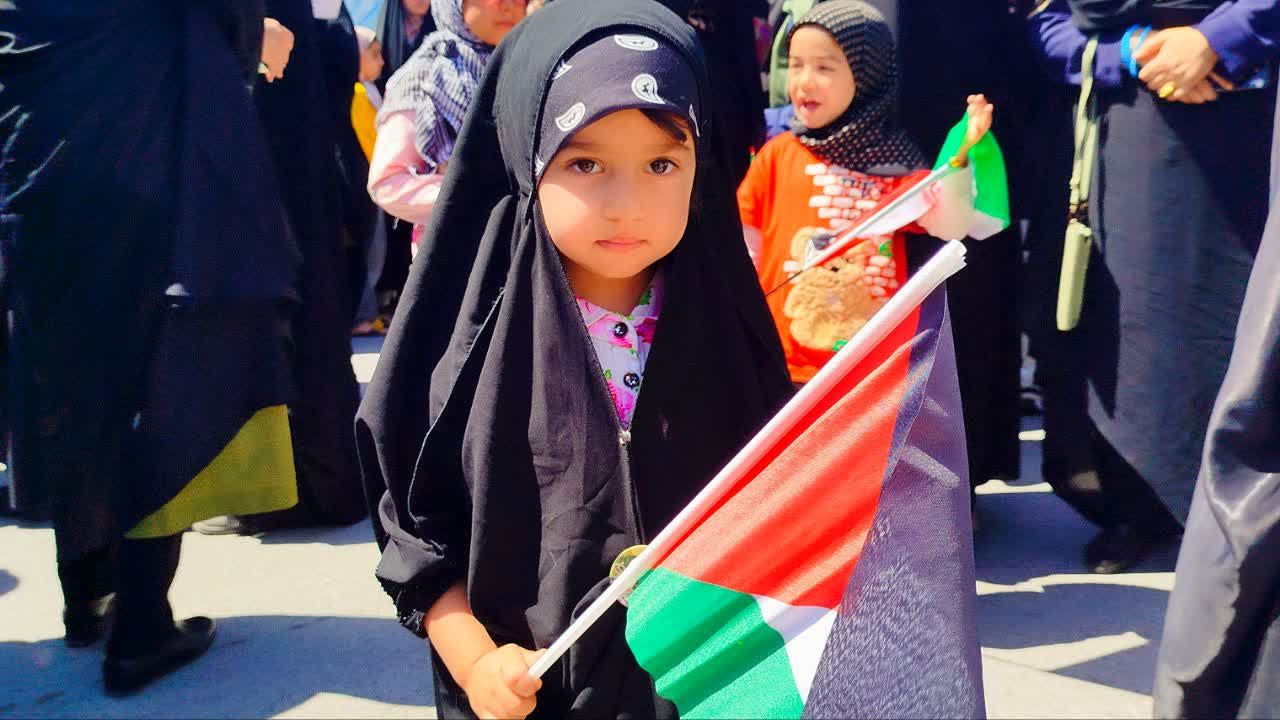 حضور پرشور کودکان و نوجوانان در راهپیمایی روز قدس لنده