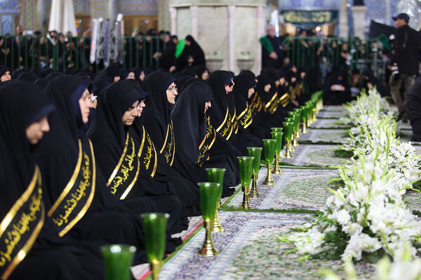 آیین شمعدان‌گردانی و خطبه خوانی شام رحلت حضرت معصومه(س)