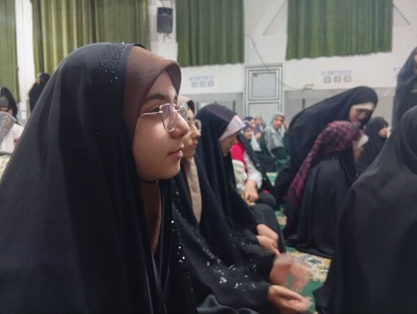 مراسم شهادت حضرت زینب کبری در جمع معتکفین مسجد فاطمیه نیشابور