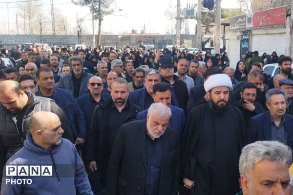  تشیع جنازه شهیده جنگ آمریکایی _ صهیونی در چهاردانگه