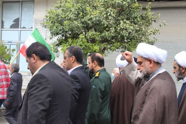 حمایت نمازگزاران جمعه در گلوگاه از مردم مظلوم فلسطین