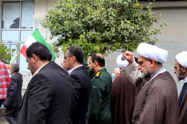 حمایت نمازگزاران جمعه در گلوگاه از مردم مظلوم فلسطین