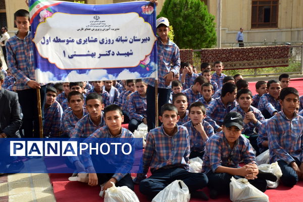 تجمع دانش‌آموزان شیرازی در حمایت از جبهه مقاومت