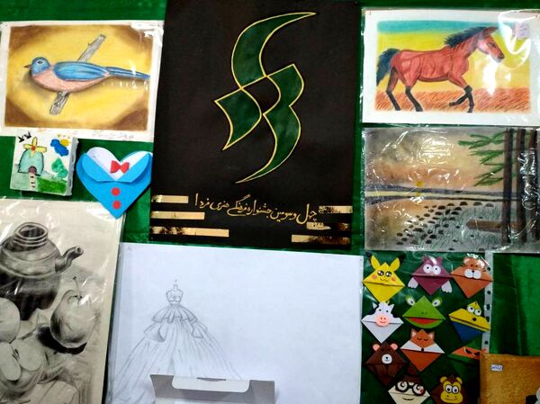 نمایشگاه هنرهای دستی دانش‌آموزان دبستان آزادی در هفته ماها