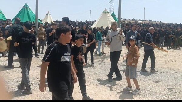 مراسم خیمه سوزان در شهر طاقانک