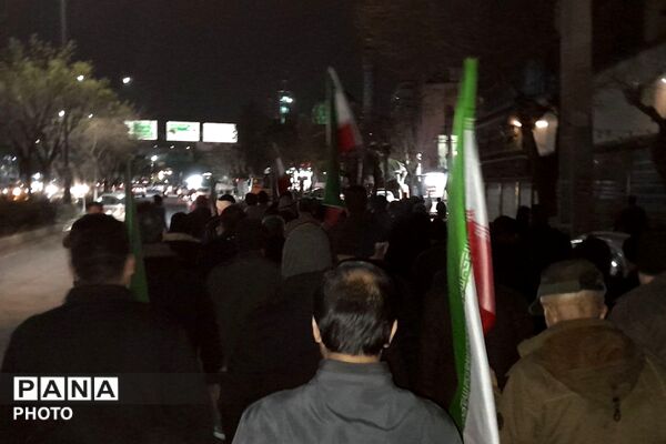 وداع با پیکر شهدا و تجمع ضد صهیونیسمی در شهرری