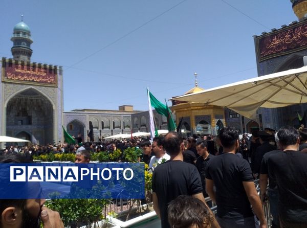 حضور هیئت های عزاداری سید الشهدا در حرم مطهر رضوی