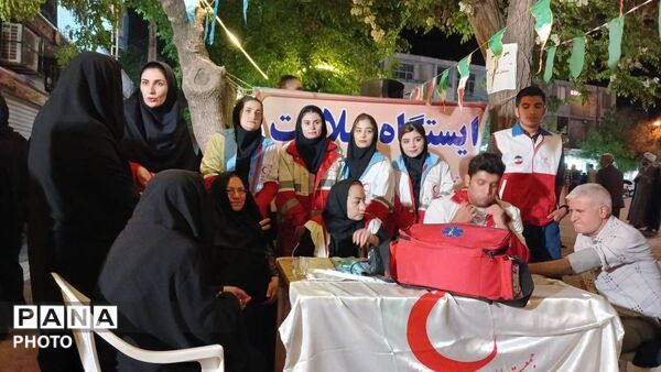 حضور میدانی نیروهای امدادی جمعیت هلال‌احمر شهرستان فارسان در تجمعات