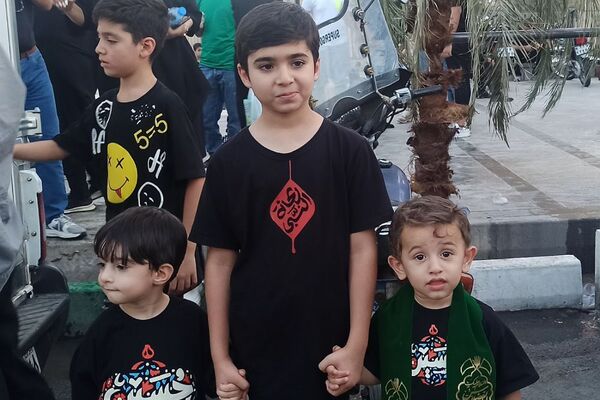 حضور پرشور کودکان و نوجوانان ورامینی در مراسم عزاداری روز عاشورا