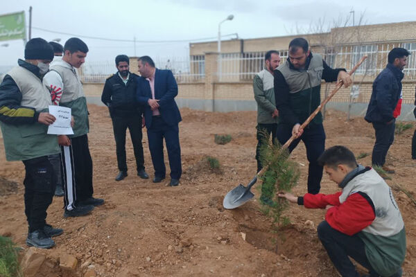 کاشت نهال در  شهر ایزدخواست به‌مناسبت هفته درختکاری
