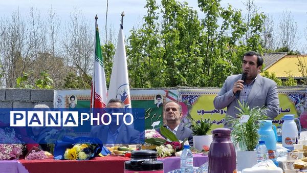 آیین کلنگ‌زنی دبیرستان دخترانه افراسیابی در محمود‌آباد 